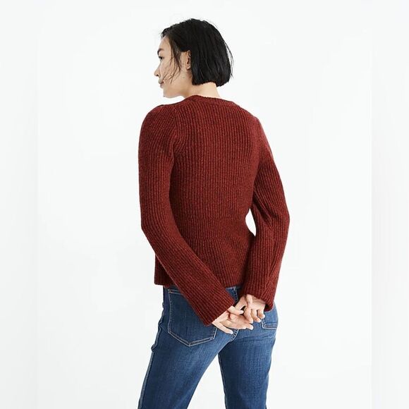 Madewell Peplum Pullover Sweater Size Small - Picture 2 of 5